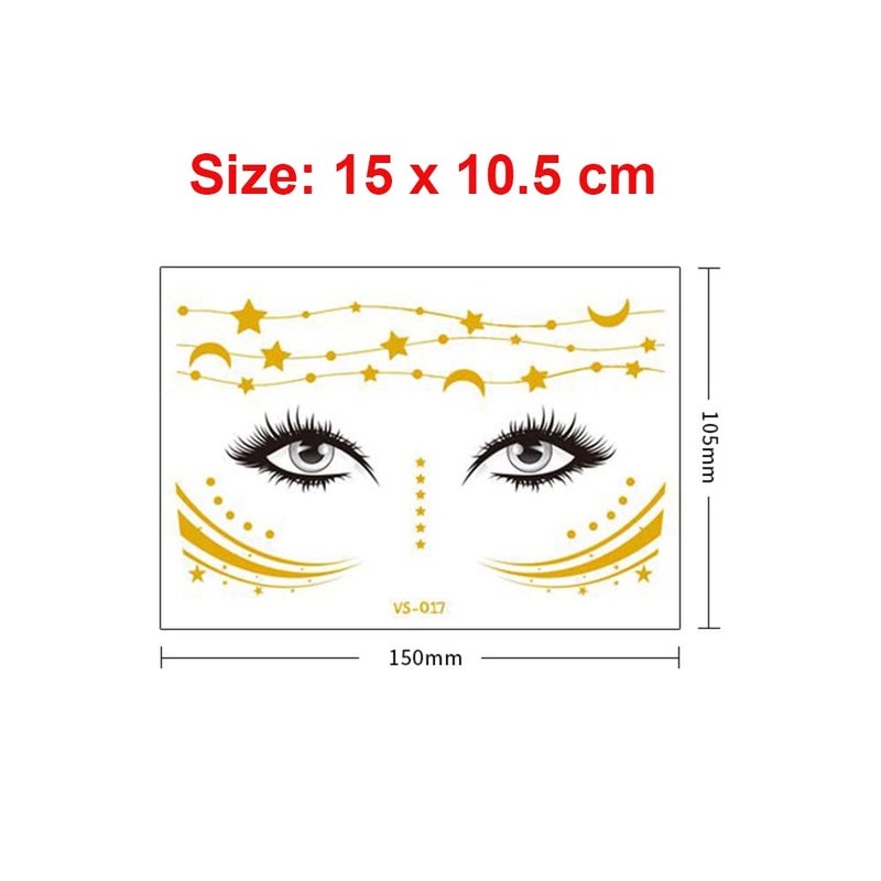 SAVI Golden Face Temporary Tattoos Get the Perfect Freckled Look with Butterflies and Flowers with Easy Application Natural Appearance Longlasting Simple Removal