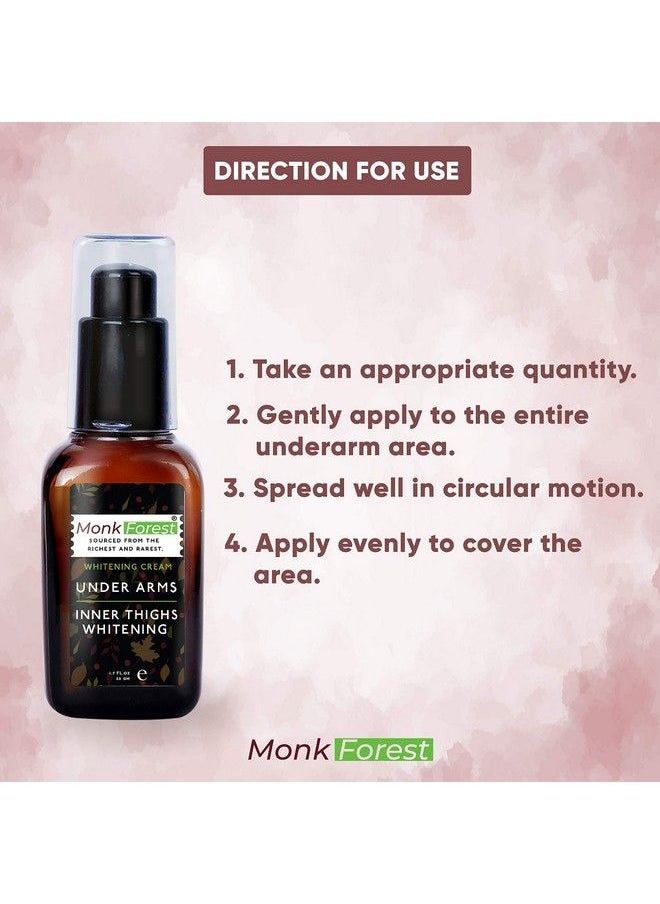 Monk Forest - Underarms And Inner Thighs Skin Brightening Cream For Men And Women 50 Gm Darkness Removal Cream Lightening & Whitening Blackness Removal Cream For All Skin Types - Image 1