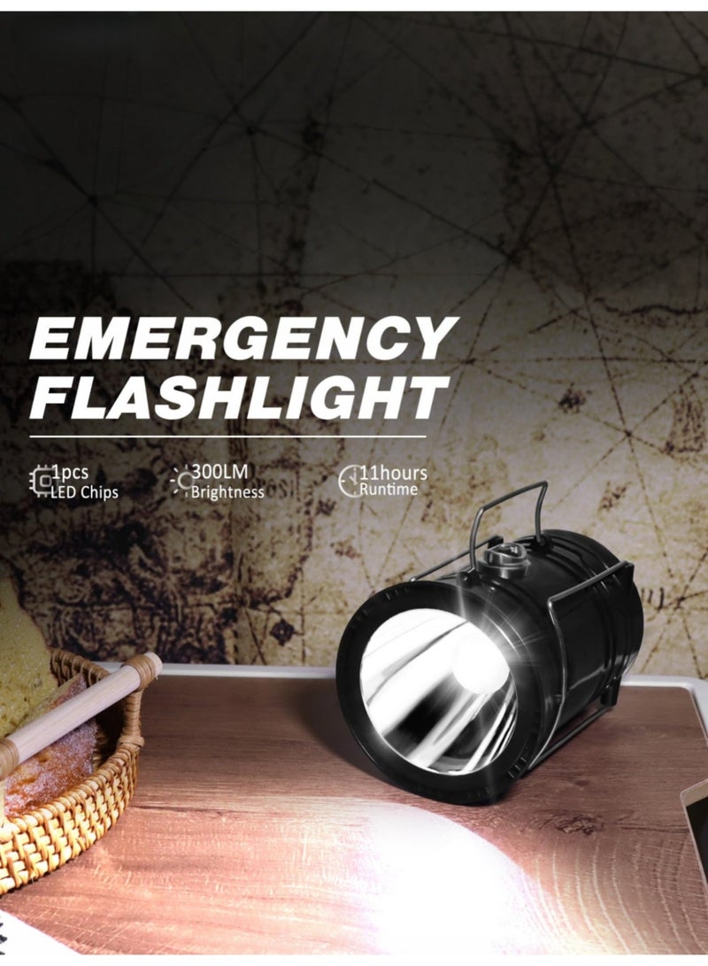 4-Pack Solar Lights, Foldable Camping Lights, Portable Super Bright LED Lights, Lightweight Waterproof Solar USB Rechargeable Flashlights, Emergency Pendant Lights, Suitable for Outdoor Camping, Power Outages, Indoor Emergency Use, and Hiking Kits - Image 3