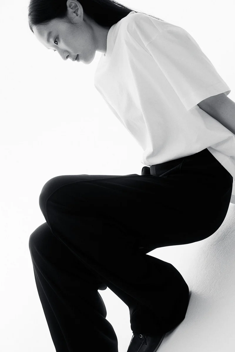 H&M High-waisted tailored trousers