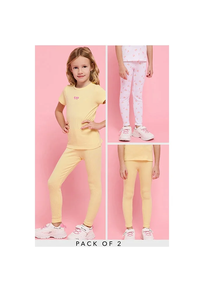 R&b Ribbed Leggings with Elastic Waist