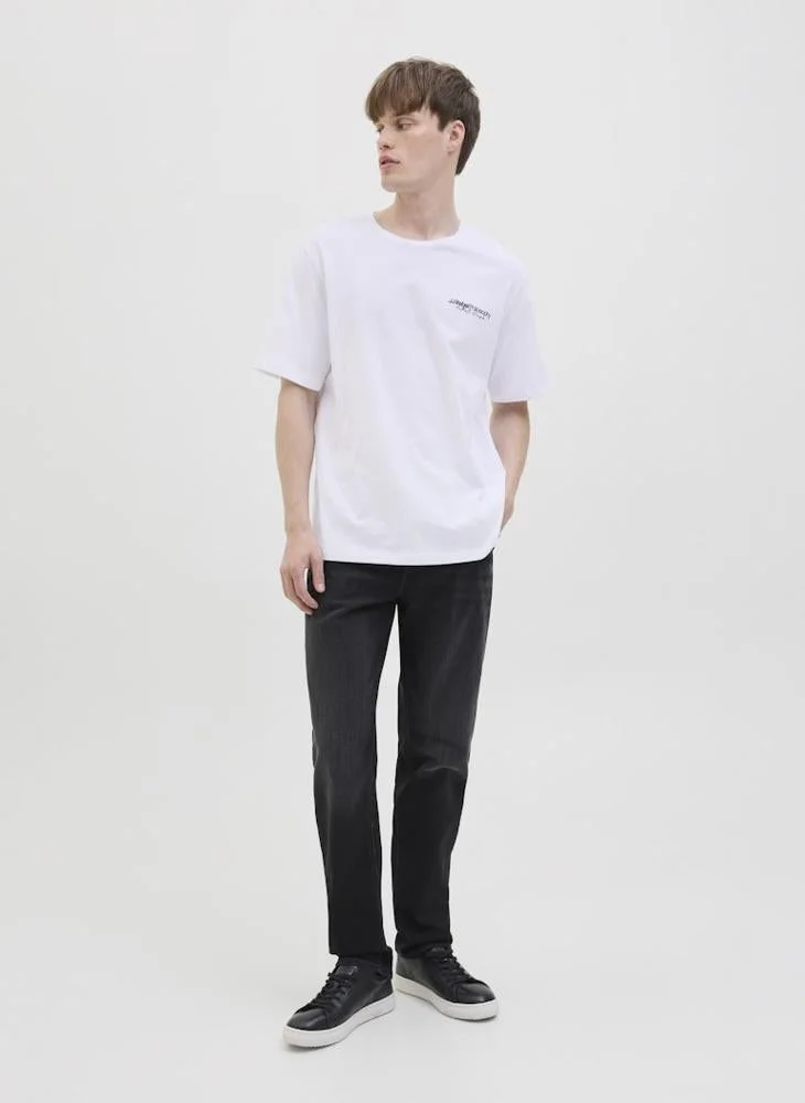 JJ Rebel Text Print Regular Fit Crew Neck T-Shirt