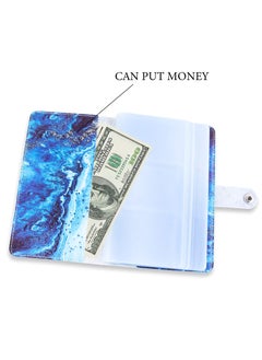 Excefore Credit Card Holder, Business Card Organizer Credit Cards Protector with 96 Card Slots RFID Blocking Business Cards Holder for Managing Your Different Cards to Prevent Loss or Damage (Blue Quicksand)  - Image 4