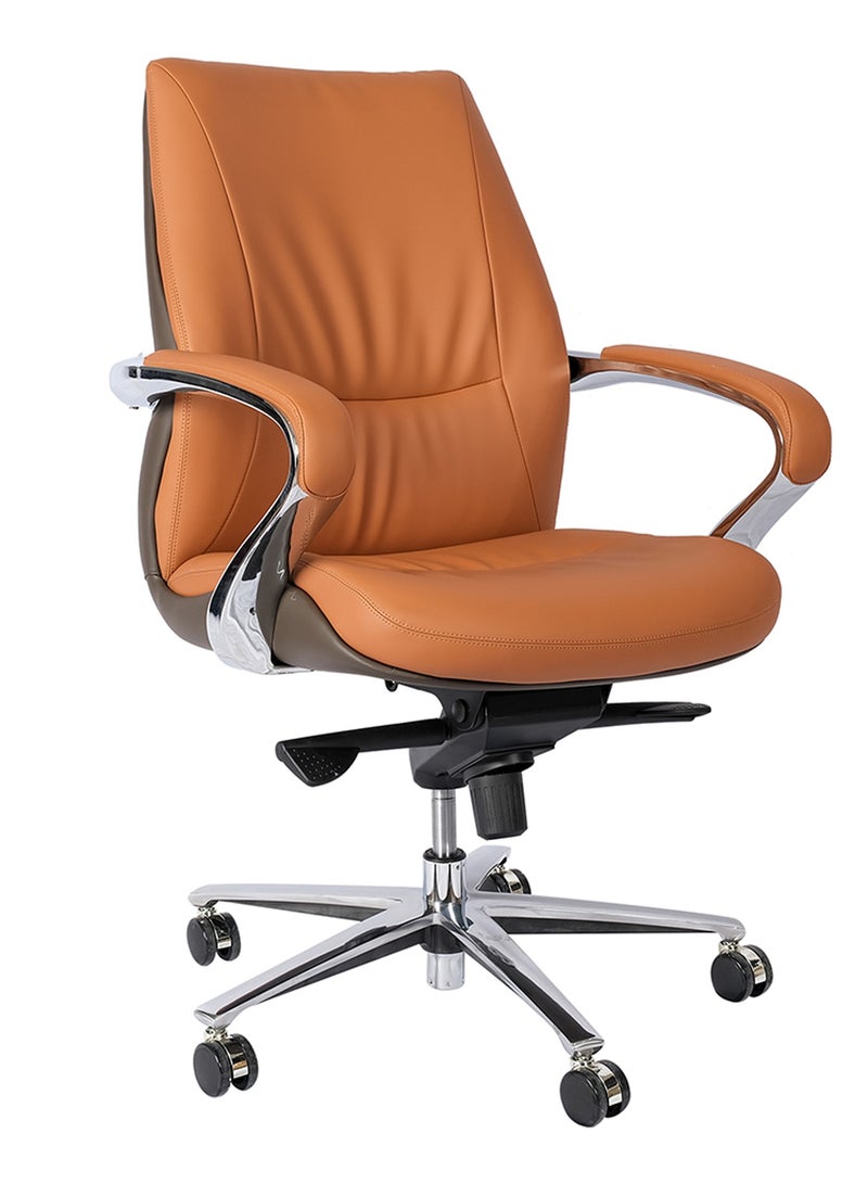 HUIMEI Huimei Low back Office Chair With Height Adjustable 2302-B Brown Color  - Image 1