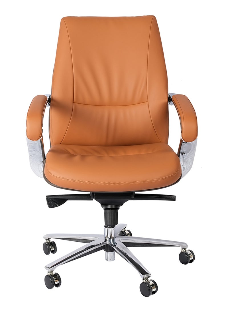 HUIMEI Huimei Low back Office Chair With Height Adjustable 2302-B Brown Color  - Image 2