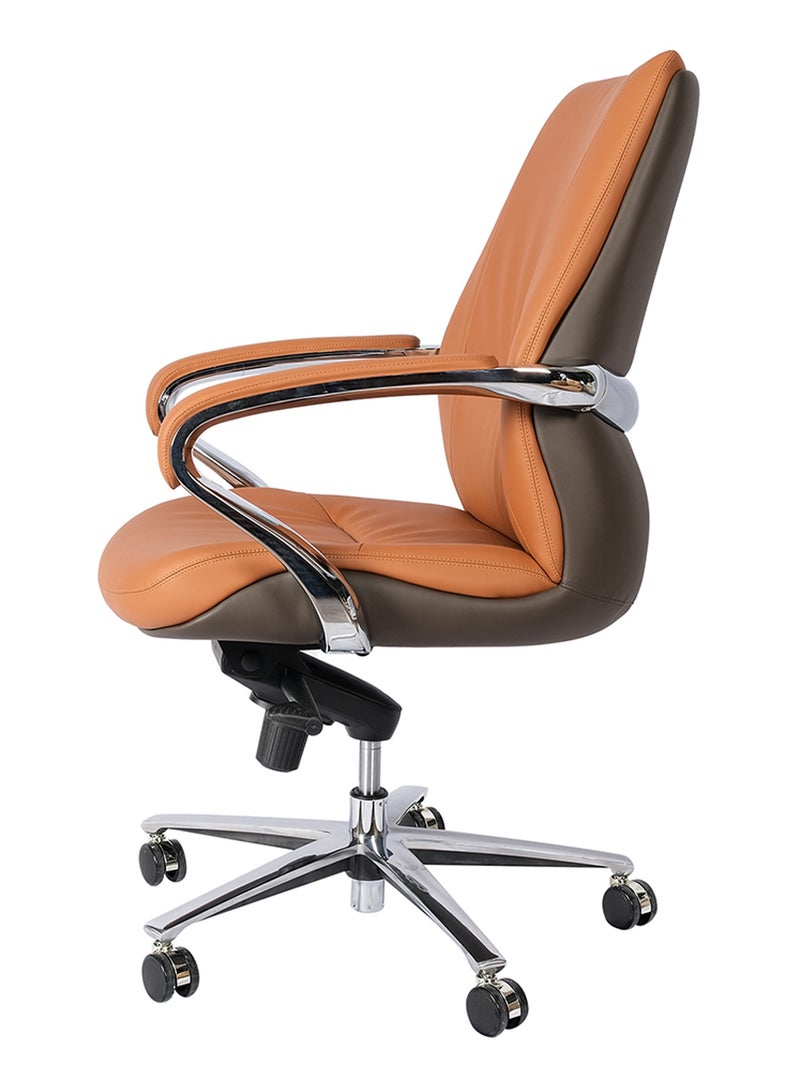 HUIMEI Huimei Low back Office Chair With Height Adjustable 2302-B Brown Color  - Image 3