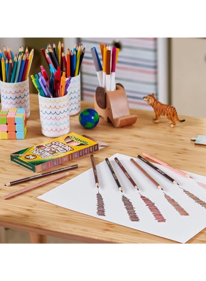 Crayola Colours of the World Coloured Pencils, Pack of 24, Assorted Multicultural Colours in Skin Tones, 68-4607 - Image 3