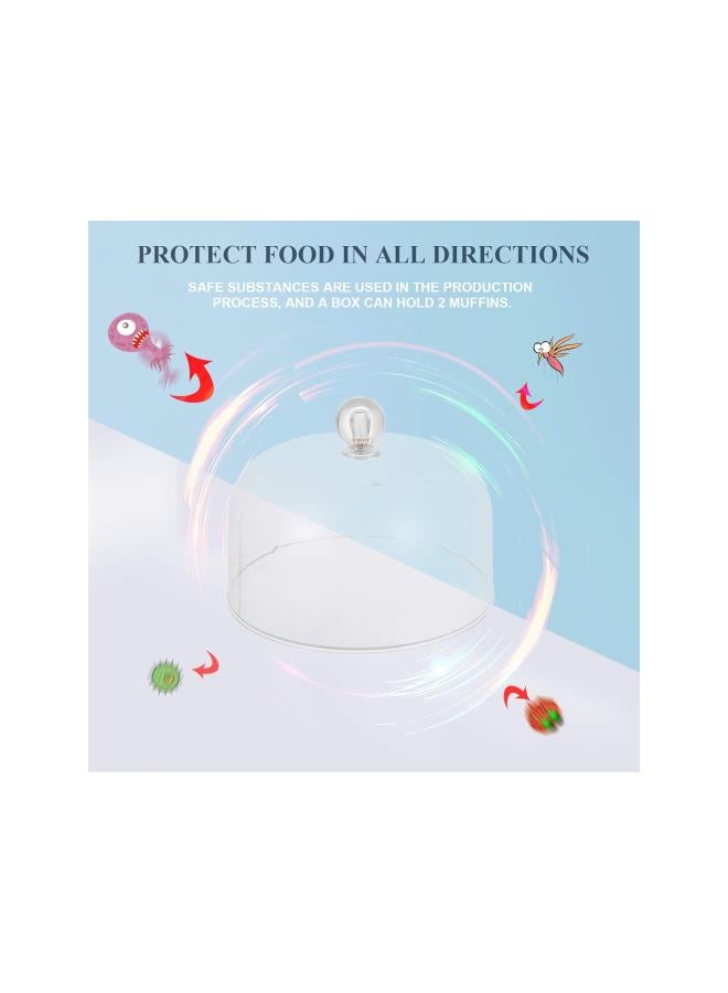 Round Cake Dome Cover Food Plate Lid Clear Cover Snack Display Cover Food Domes for Home Baking Cake Dessert Display Platter Cover Size S - Image 4