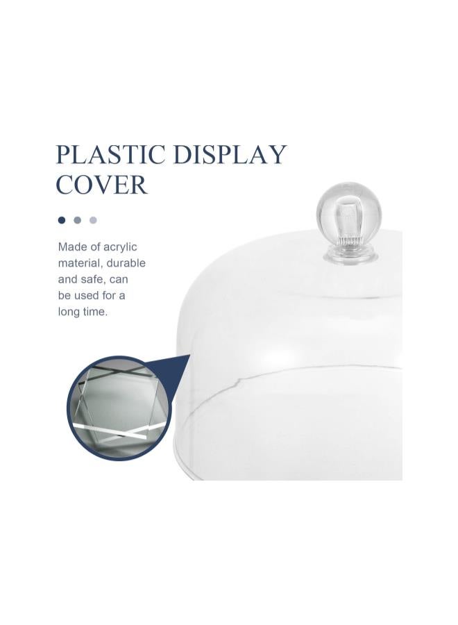 Round Cake Dome Cover Food Plate Lid Clear Cover Snack Display Cover Food Domes for Home Baking Cake Dessert Display Platter Cover Size S - Image 5