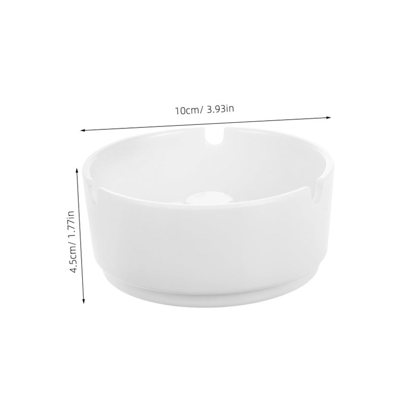 2Pcs Round Plastic Ashtray High Capacity Indoor Outdoor Use Sturdy Break Resistant - Image 3