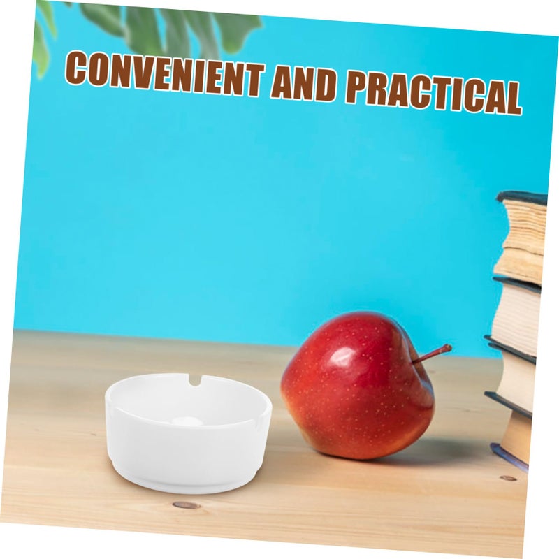 2Pcs Round Plastic Ashtray High Capacity Indoor Outdoor Use Sturdy Break Resistant - Image 4