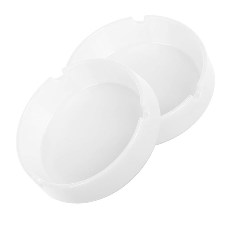 2Pcs Round Plastic Ashtray High Capacity Indoor Outdoor Use Sturdy Break Resistant - Image 2