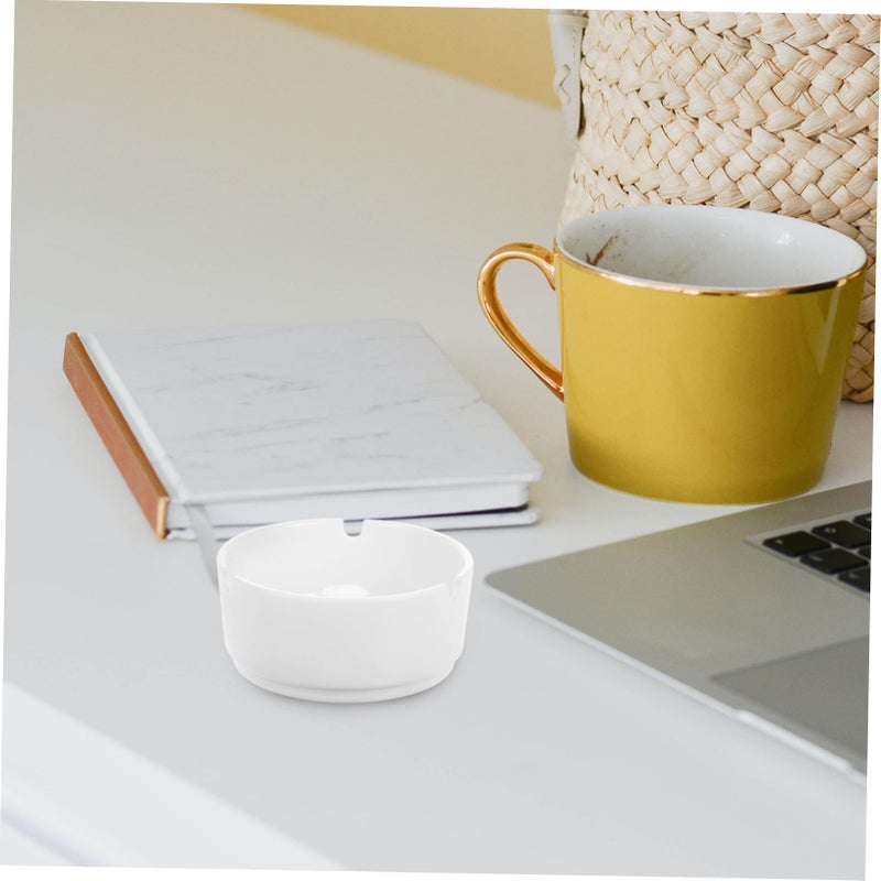 2Pcs Round Plastic Ashtray High Capacity Indoor Outdoor Use Sturdy Break Resistant - Image 5