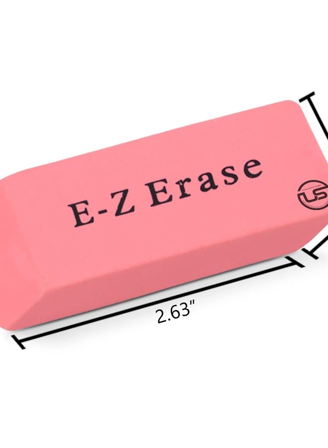 Ultimate Stationery Pink Erasers, Erasers for Kids, Rubber Eraser, 24 Count, Erasers Bulk for School Supplies, Art, and Office Use - Image 3