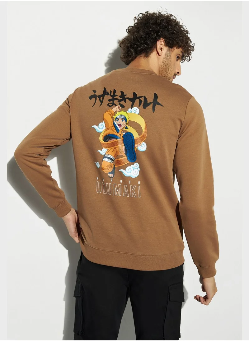 اس بي كاركترز Naruto Uzumaki Print Sweatshirt