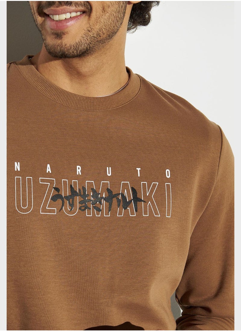 SP Characters - Naruto Uzumaki Print Sweatshirt - Image 1