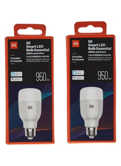 Xiaomi 2Pcs Mi Smart Led Bulb Colorful 950 Lumens 9W Bulb Voice Control, Works With Alexa And Google Assistant (Upgraded Version)