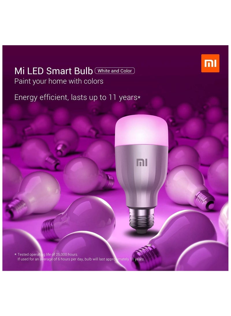 Xiaomi - Xiaomi 2Pcs Mi Smart Led Bulb Colorful 950 Lumens 9W Bulb Voice Control, Works With Alexa And Google Assistant (Upgraded Version) - Image 1
