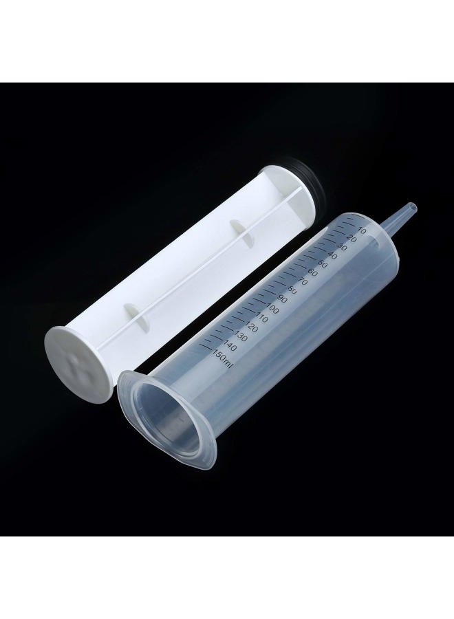 A AKRAF 5 Pack 150ml Reusable Plastic Syringe Individually Packaged for Scientific Labs and Dispensing Long-term Multiple Uses - Image 3