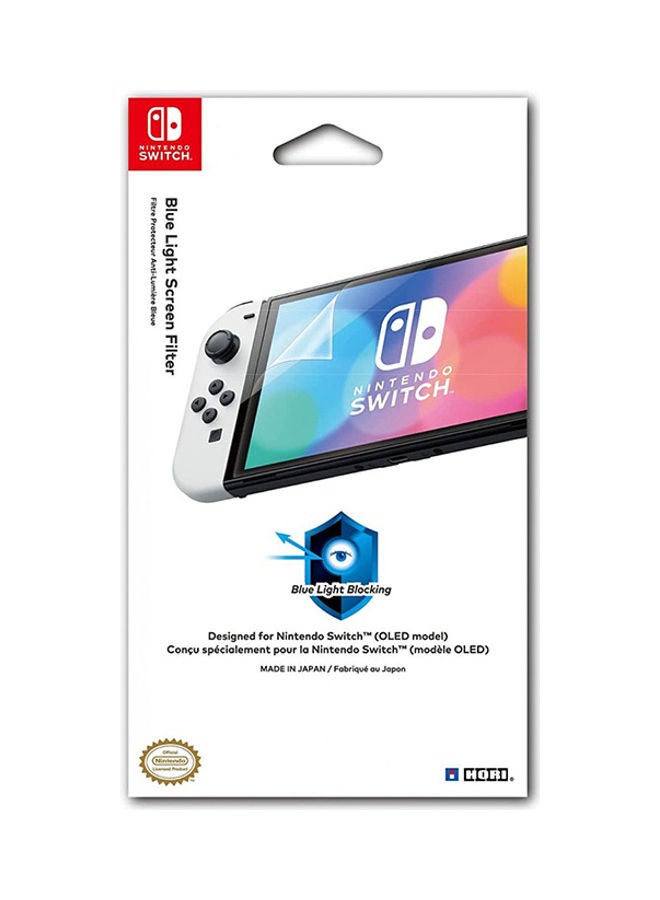 فلتر حماية الشاشة من الضوء الأزرق OLED لجهاز Nintendo Switch من Hori