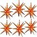 BBPOOL 6 Pcs Orange Star Balloons22 Inch Red Starburst Balloons Star Foil Mylar Balloons for Birthday Party Wedding Christmas Anniversary Graduation Decorations - Image 2
