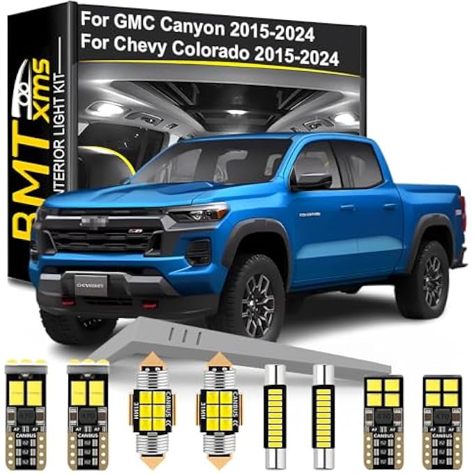 BMT xms طقم إضاءة داخلية LED مكون من 16 قطعة بديلة لسيارة GMC Canyon Chevy Colorado 2015-2024، مصابيح 6000K بيضاء باردة - Image 1