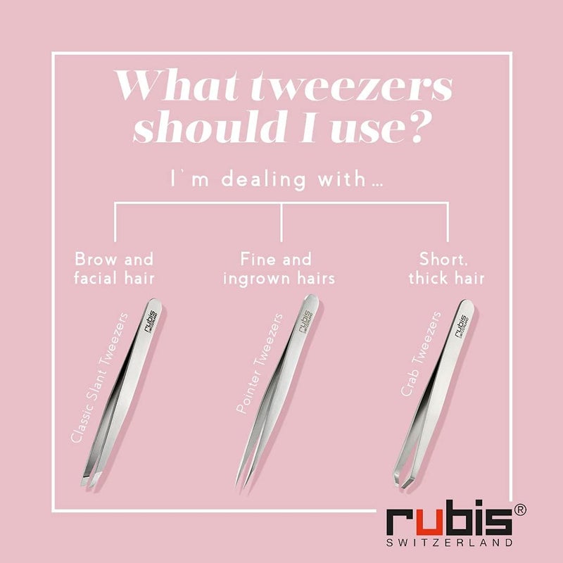 Rubis Classic Stainless Steel Slanted Tweezers - Image 4
