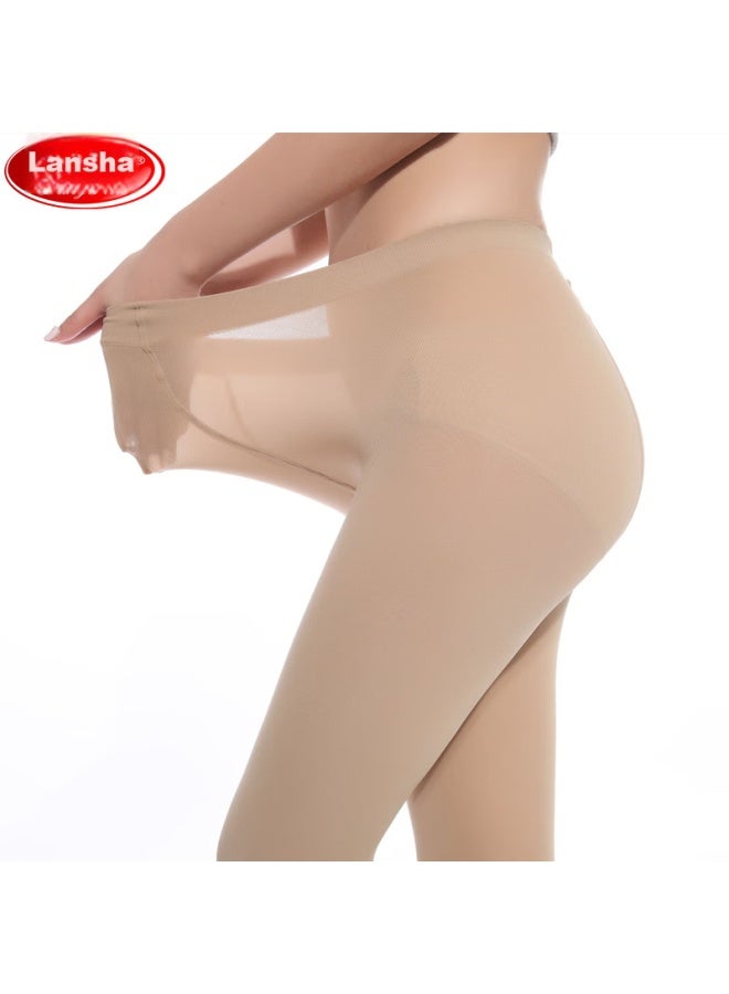 LANG SHA Langsha Silk Stockings, Velvet, Extra Large, Wide Fit, Plus Size, Double Padded, Bare Leg Effect, Pantyhose, Spring And Summer, Flesh Color, Base Layer Socks For Women - Image 2