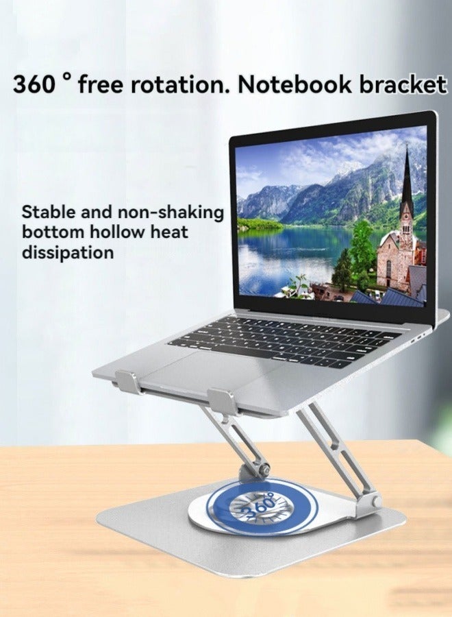 M MIAOYAN New folding reading stand aluminum alloy lifting laptop cooling stand tablet rotating folding stand  - Image 2