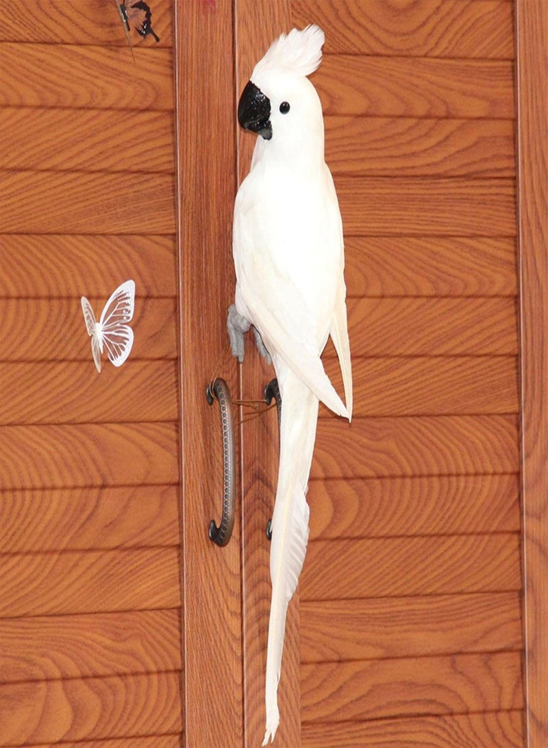 Artificial Birds, Feather Parrot Macaw Bird, Simulation Artificial Parrot, Tropical Birds Honeycomb Parrot Model, Garden Lifelike Bird Decoration Outdoor Ornamen, Birds Hanging Decorations for Summer