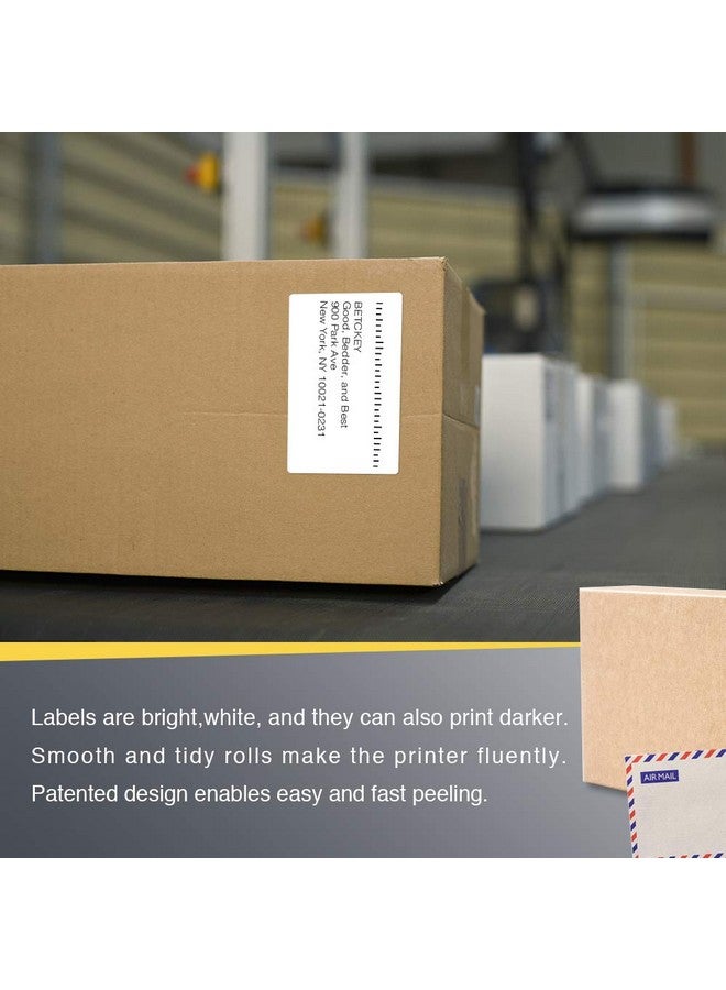 BETCKEY - 4" X 2.5" (102 Mm X 64 Mm) Shipping & Multipurpose Labels Compatible With Zebra & Rollo Label Printer,Premium Adhesive & Perforated [2 Rolls, 1240 Labels] - Image 5