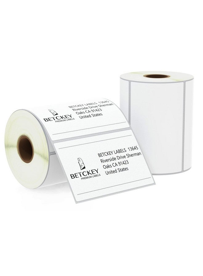 BETCKEY - 4" X 2.5" (102 Mm X 64 Mm) Shipping & Multipurpose Labels Compatible With Zebra & Rollo Label Printer,Premium Adhesive & Perforated [2 Rolls, 1240 Labels] - Image 1