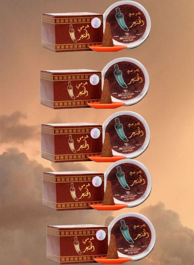 5 قطع بخور هرمي الخنجر بانافع للعود 50 جرام