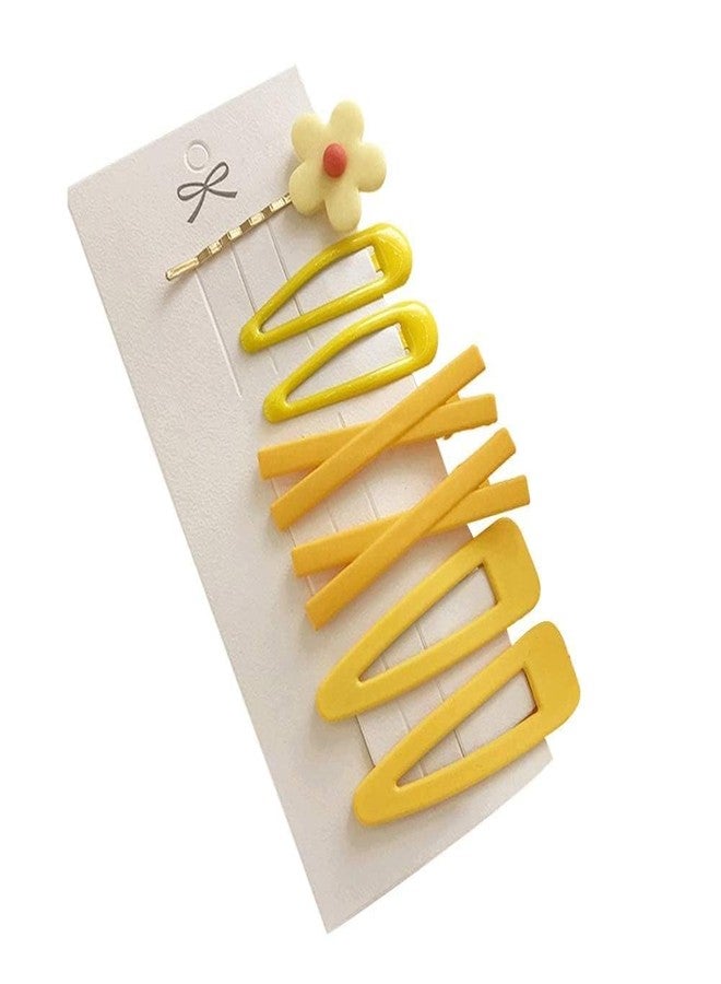 Tnyvm 7Pcs Yellow Hair Clip Sweet Flower Women Girl Barrette Bobby Pin Hairpin Hair Clips, Decoration Elegant Gold Gifts Hair Clips Hair Accessories - Image 1