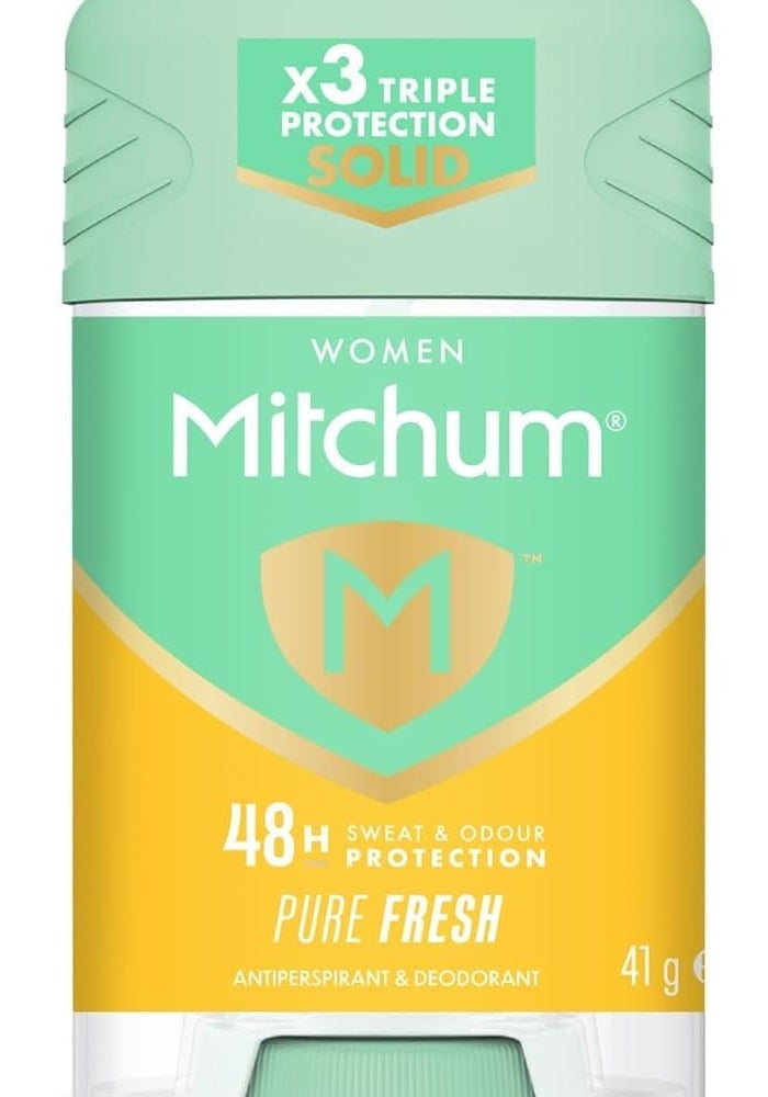 Mitchum Women Triple Odor Defense 48HR Protection Deodorant Stick - Pure Fresh, 41g - Image 1
