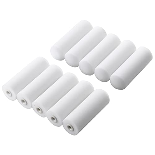 KUPOO Foam Paint Roller,4" Sponge Mini Refill,High Density Foam Paint Roller Covers for Use on Finest Finishes Flat Surfaces,10-Pack - Image 5