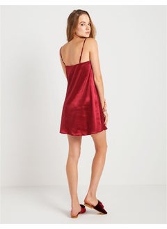 Magic Form Claret Red Satin Women's Nightgown  - Image 4