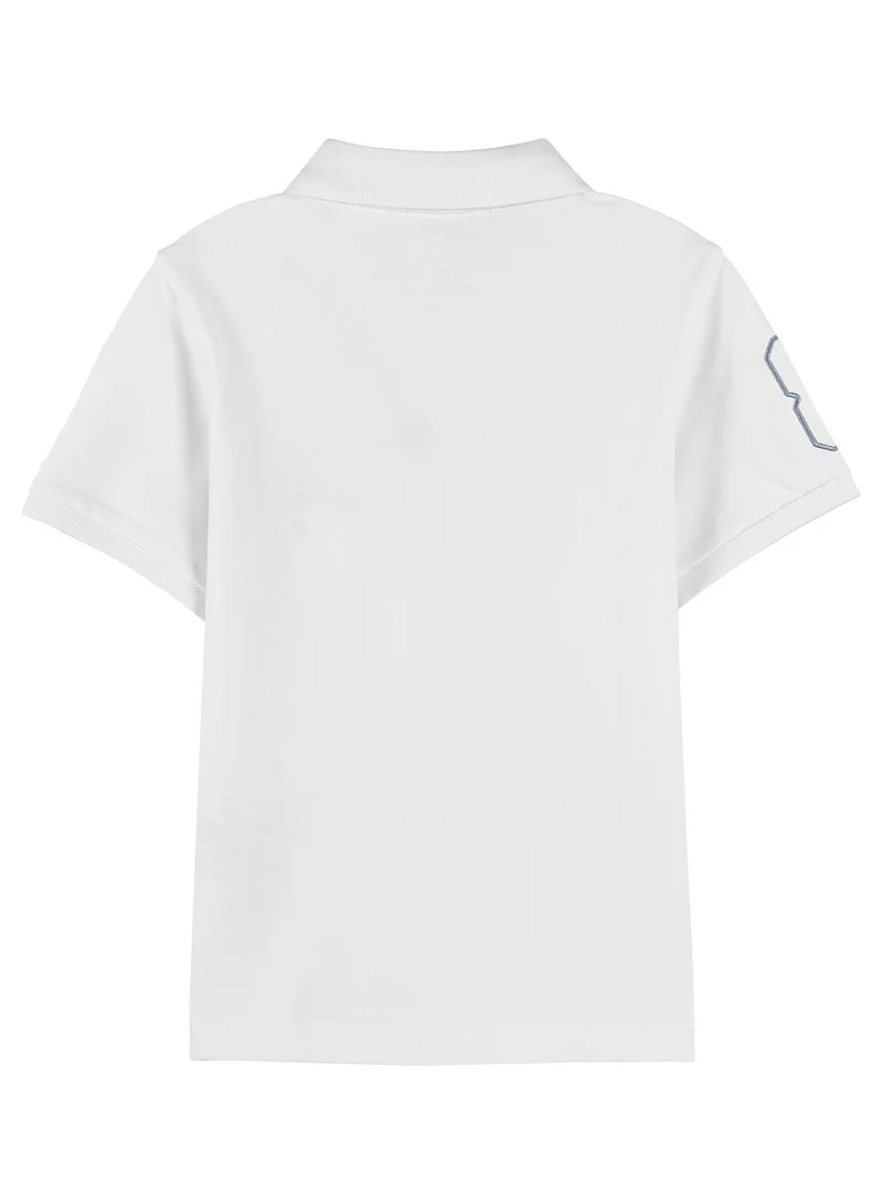 GIORDANO Kids' Lion Polo: 3D Embroidery, Comfort Piqué, Classic Style