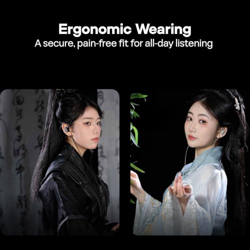 Linsoul لنسول تانغزو وانر S.G II سماعة أذن داخلية، سماعات سلكية HiFi، سائق ديناميكي 10 مم غشاء PET سماعات ألعاب IEM مع كابل OFC قابل للفصل بموصل 2Pin لعشاق الصوت، DJ، المسرح (أبيض شفاف، 3.5 مم بدون ميكروفون) - Image 5