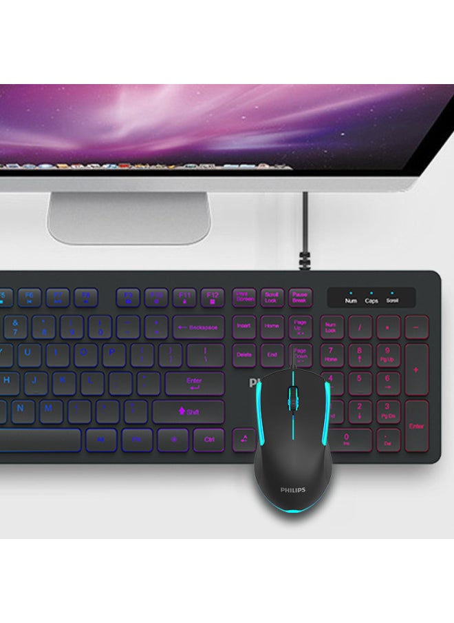Philips SPK9314 Wired RGB Gaming E-sports Mouse Notebook Desktop Computer Optical Universal Mouse-Color:MagneSium S1 MouSe (wired) Black