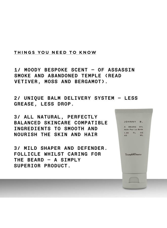 TRIUMPH & DISASTER Johnny B Beard Oil | Nourish Men's Skin & Beard - Soothes the Skin & Promotes Beard Growth, 1.35 fl oz - Image 2