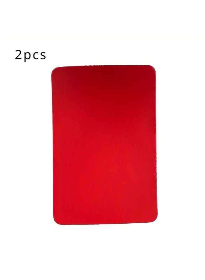 طقم إصلاح من البولي فينيل كلوريد الأحمر 2 قطعة للقوارب القابلة للنفخ، قوارب الكاياك، القوارب المطاطية، أداة مربعة مقاومة للماء - Image 1