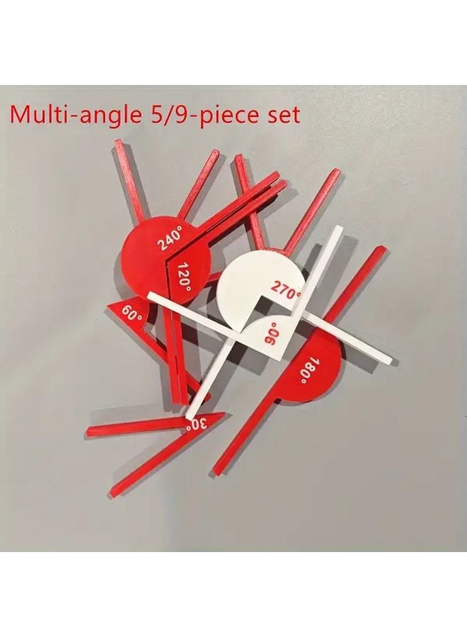 5 Piece Multi Angle Set Mathematical Geometry Teaching Aid Learning Tool - Image 2