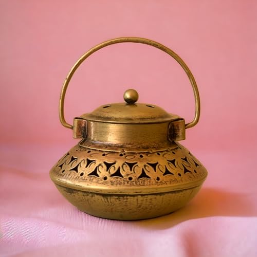 Vipron Iron Small degchi with Cap T Light Home Decor, Iron (PRMLOTA1) - Image 2