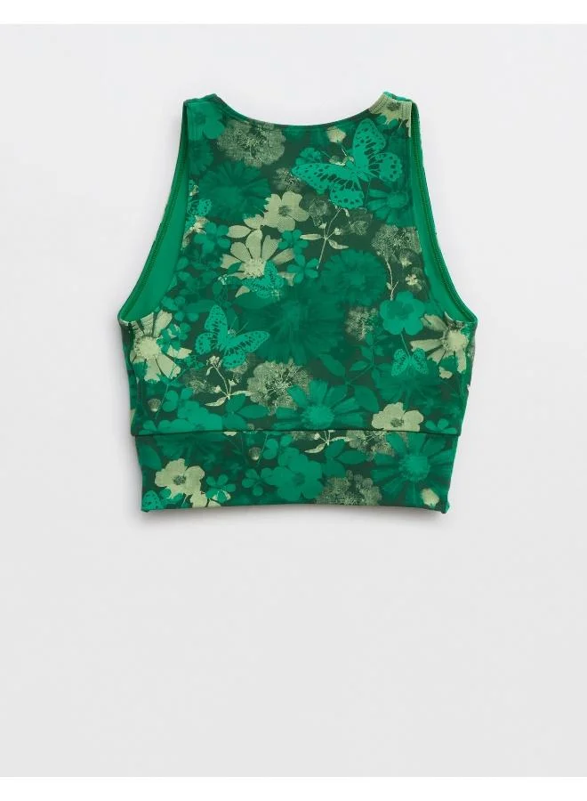 Aerie Floral Print Cut Out Tank