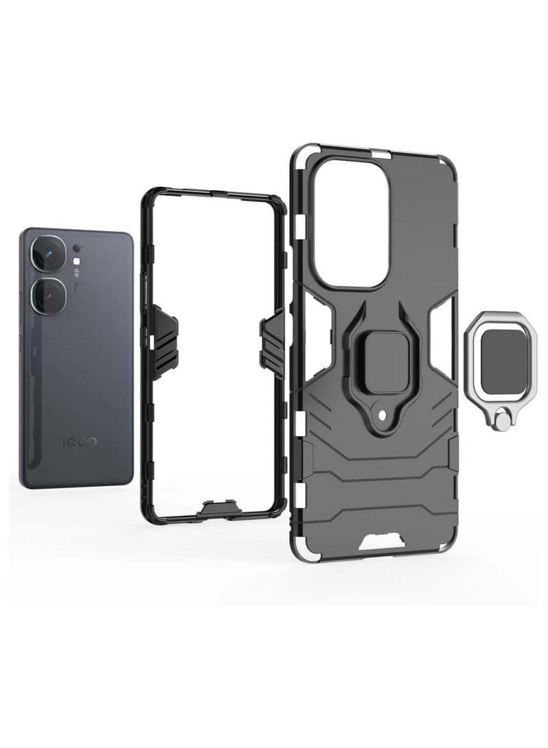 Case Compatible with Vivo iQOO Neo 9 5G Case, Magnetic Car Mount Bracket Shell Slim Case Stand Kickstand PC and TPU Cover for Vivo iQOO Neo 9 Pro 5G - Image 4