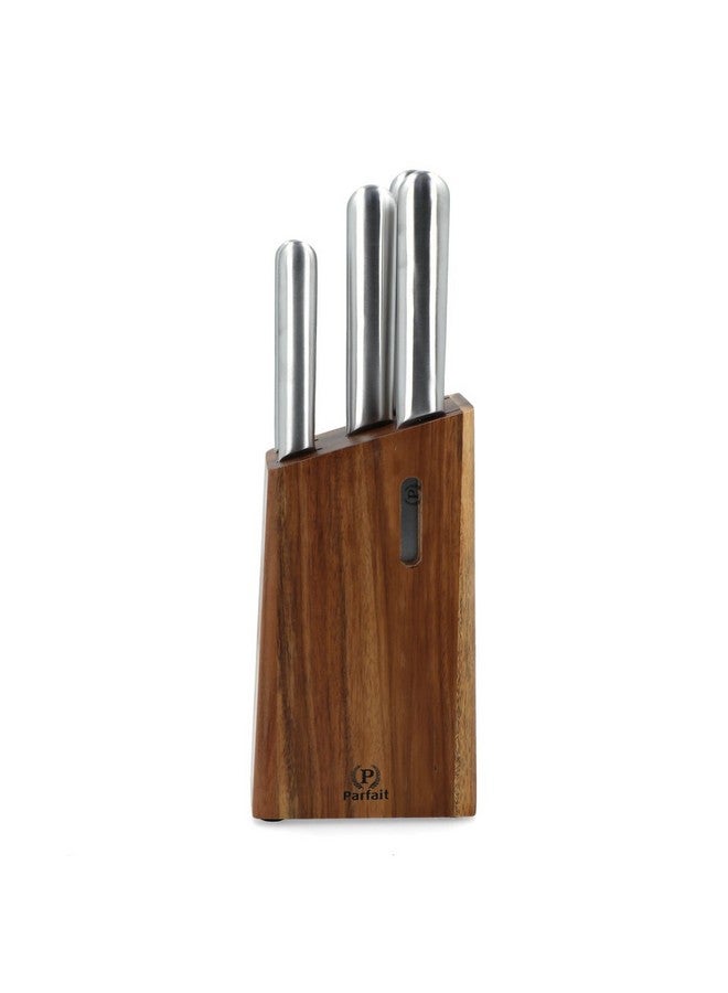 PARFAIT High Quality Kitchen Knife Set with Wooden Stand Silver and Brown 36.5 x 8 x 17.5 cm 186CW40901N - Image 1