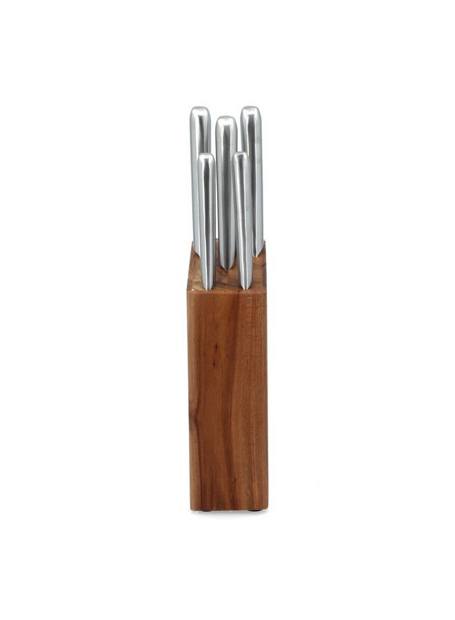 PARFAIT High Quality Kitchen Knife Set with Wooden Stand Silver and Brown 36.5 x 8 x 17.5 cm 186CW40901N - Image 3