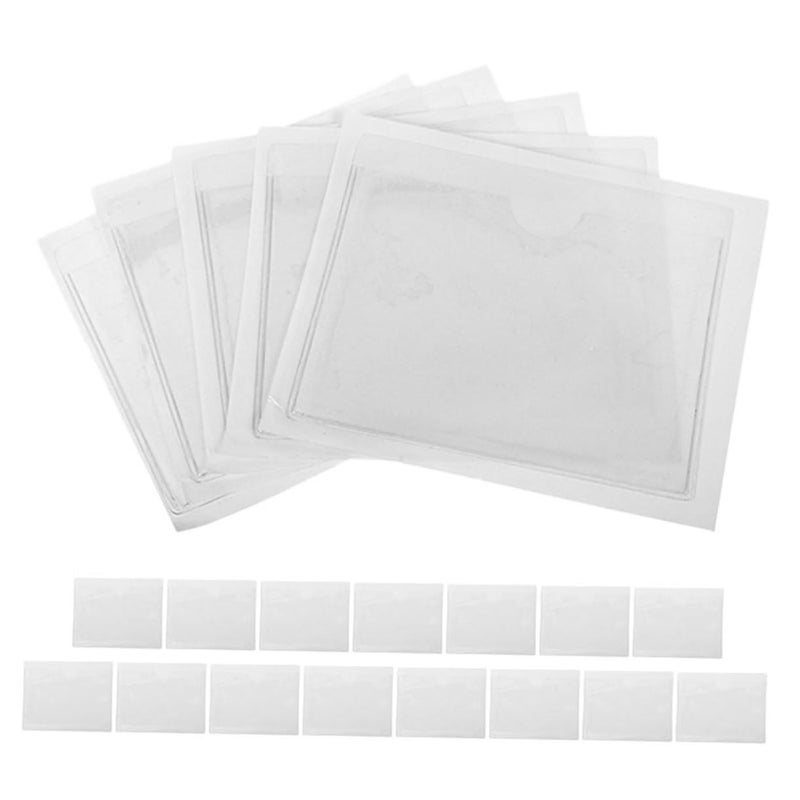 20 Clear Self Adhesive Index Card Holders Transparent Label Protectors for Office Document Organization - Image 2