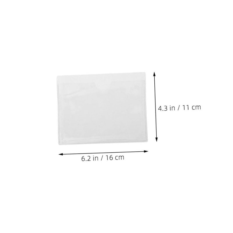 20 Clear Self Adhesive Index Card Holders Transparent Label Protectors for Office Document Organization - Image 3